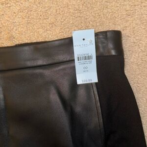 NWT Ann Taylor leather pencil skirt